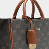 Mala de Mão Tote Bag Logotipada Camel | Liu Jo