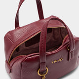 Mala de Mão Bordeaux com Charm Metálico | Liu jo