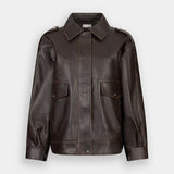 Jaqueta Biker em Polipele Castanha | Liu Jo