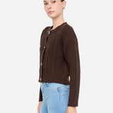 Cardigan em Malha de Lã Castanho | Liu Jo