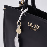 Tote Bag com Charm em Preto | LIU JO