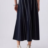Conjunto em Malha Azul com Pesponto | LIU JO