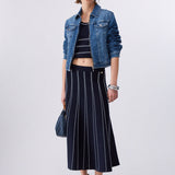 Conjunto em Malha Azul com Pesponto | LIU JO