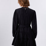 Vestido Curto em Musseline Preto | LIU JO