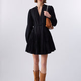 Vestido Curto em Musseline Preto | LIU JO