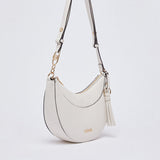 Mala Hobo Média com Pingente em Creme | LIU JO
