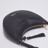 Mala Hobo Média com Pingente em Preto | LIU JO