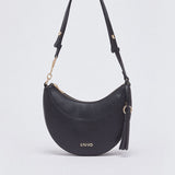 Mala Hobo Média com Pingente em Preto | LIU JO