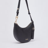 Mala Hobo Média com Pingente em Preto | LIU JO