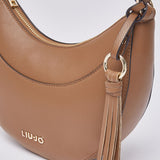 Mala Hobo Média com Pingente em Camel | LIU JO