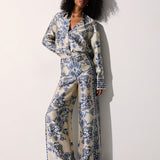 Calças Foulard Print Azul | LIU JO