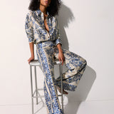 Calças Foulard Print Azul | LIU JO