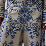 Calças Foulard Print Azul | LIU JO
