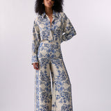 Calças Foulard Print Azul | LIU JO