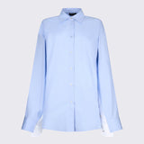 Camisa em Popelina Azul Oversized | LIU JO