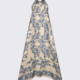Vestido acetinado com Print Azul | LIU JO