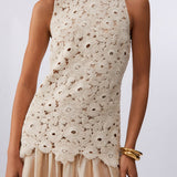 Vestido Longo em Macramé | LIU JO