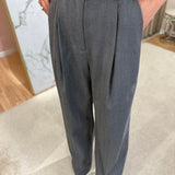 Calças Wide‑Leg Cintura Alta Cinzento | Scotch & Soda