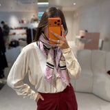 Camisa em Crepe de Chine Bege com Painel em Popelina Branco Krizia | SEMICOUTURE