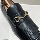 Mocassins Love Moschino em pele com logo metálico