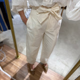 Calça palazzo TWINSET em sarja com cinto