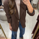 Blazer Castanho com fio lurex com Botão | Liu Jo