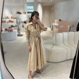 Vestido camiseiro LIU JO em popelina bege