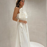 Vestido midi branco FARM RIO garden lezing