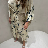 Vestido midi Ottod'ame acetinado estampado