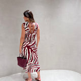 Vestido Sorrento em bordeaux