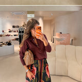 Camisola Polo em Malha Bordeuax | ottod'ame