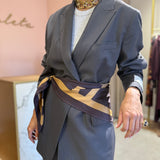 Blazer Estruturado Cinzento com Cinto | Scotch & Soda