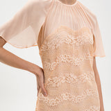 Vestido Curto em Renda Rosa | TWINSET