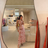 Conjunto Floral em Bege e Coral | Violeta Store