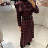 Vestido Midi Castilla Bordeaux | Violeta