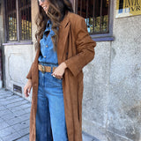 Trench Coat em Pele Camel Maina | ba&sh