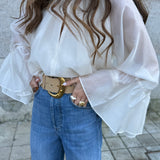 Blusa Fluida Ecru | LIU JO