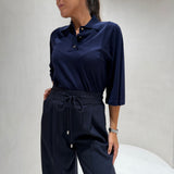 Camisola de Malha Azul Libby | Liviana Conti