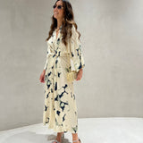 Vestido midi Ottod'ame acetinado estampado