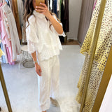 Camisa em Linho Branca com Renda | Twinset