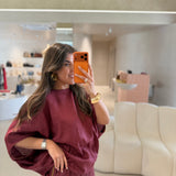 Conjunto Blusa e Calça Bordeux em Linho | OTTOD'AME