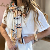 T-Shirt Branca com Lenço | LIU JO