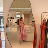 Vestido Midi Rosa às Riscas | Violeta Store