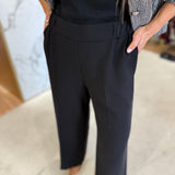 Calça Culote Preta em Malha | ottod'ame