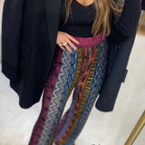 Calça em malha tricotada Cecilia Prado