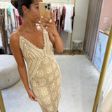 Vestido curto TWINSET  em croché dourado
