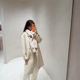 Casaco em Fazenda de Lã com Cachecol Bege | Liu Jo