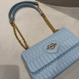 Mala de Ombro Small Bubbly em Azul Céu | Love Moschino