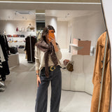 Jeans Cinza Wide com Cinto e Maxi Fivela | TWINSET