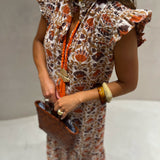 Vestido Vega em laranja
